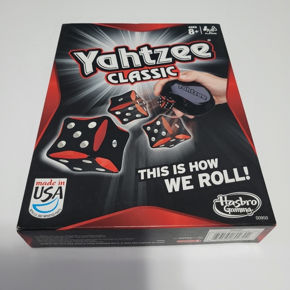 Yahtzee Classic Red & Black Edition  Hasbro Gaming Made in USA - Picture 1 of 4